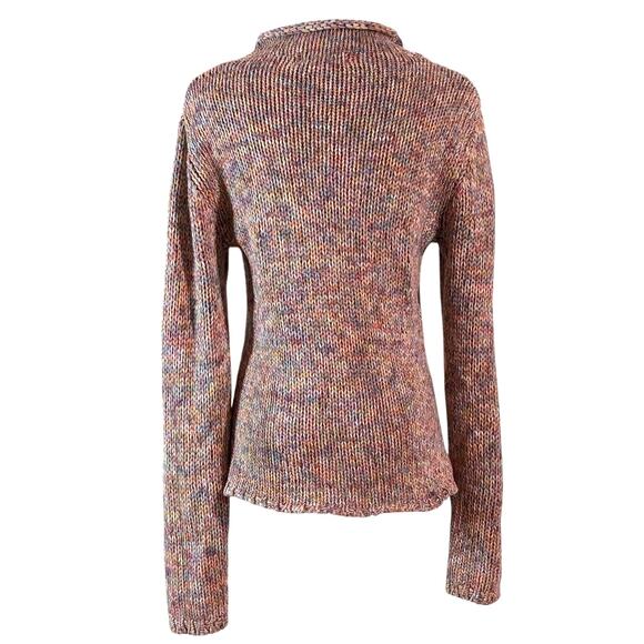 Harold's Colorful Knit Mock Neck Sweater Autumn Fall Colorful Indie Size Medium - Picture 4 of 6